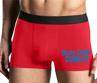 Dirty Little Cumslut - Mens Red Boxer Brief