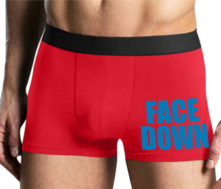Face Down - Mens Red Boxer Brief