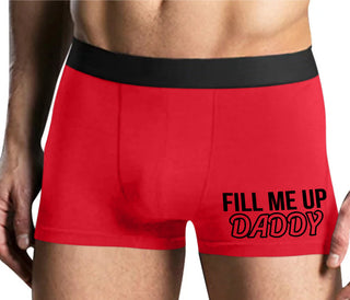 Fill Me Up Daddy - Mens Red Boxer Brief
