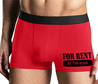 For Rent By The Hour - Mens Red Boxer Brief