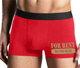 For Rent By The Hour - Mens Red Boxer Brief