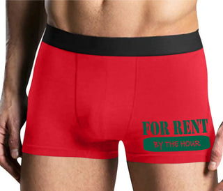 For Rent By The Hour - Mens Red Boxer Brief