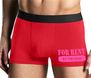For Rent By The Hour - Mens Red Boxer Brief