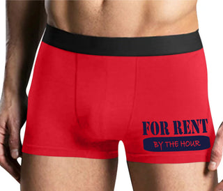 For Rent By The Hour - Mens Red Boxer Brief