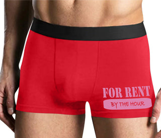 For Rent By The Hour - Mens Red Boxer Brief