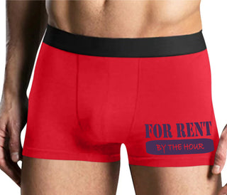 For Rent By The Hour - Mens Red Boxer Brief