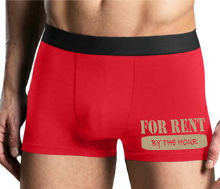 For Rent By The Hour - Mens Red Boxer Brief