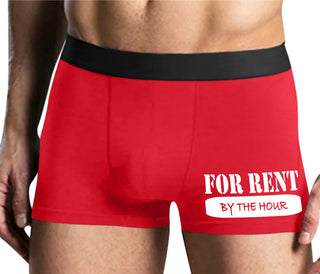 For Rent By The Hour - Mens Red Boxer Brief