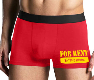 For Rent By The Hour - Mens Red Boxer Brief