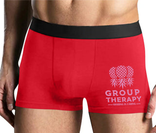Group Therapy - Sharing Is Caring - Mens Red Boxer Brief