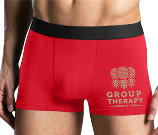 Group Therapy - Sharing Is Caring - Mens Red Boxer Brief