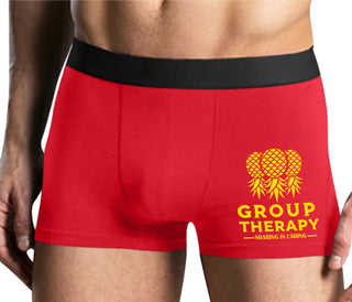 Group Therapy - Sharing Is Caring - Mens Red Boxer Brief