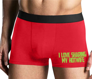 I Love To Share My Hotwife - Mens Red Boxer Brief