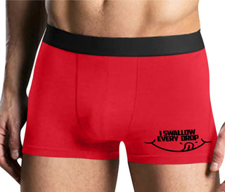 I Swallow Every Drop - Mens Red Boxer Brief