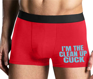 I'm The Clean Up Cuck - Mens Red Boxer Brief