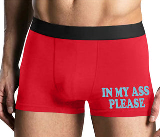 In My Ass Please - Mens Red Boxer Brief