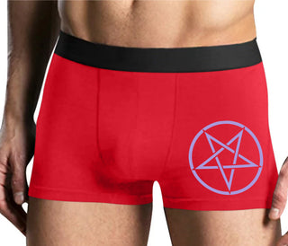 Inverted Pentagram - Mens Red Boxer Brief