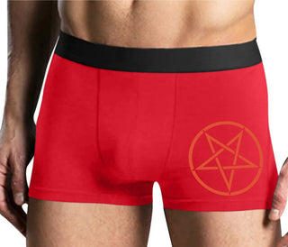 Inverted Pentagram - Mens Red Boxer Brief