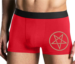 Inverted Pentagram - Mens Red Boxer Brief