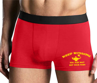 Keep Rubbing You Just May Get Your Wish - Mens Red Boxer Brief