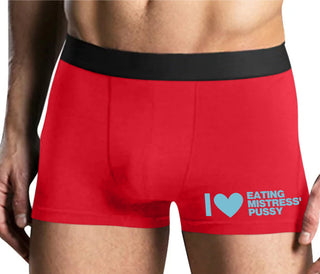I Love Eating Mistress's Pussy - Mens Red Boxer Brief