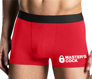 Master's Cock - Mens Red Boxer Brief