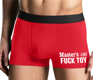 Master's Little Fuck Toy - Mens Red Boxer Brief