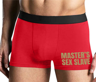 Masters Sex Slave - Mens Red Boxer Brief
