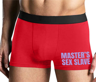 Masters Sex Slave - Mens Red Boxer Brief