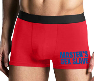 Masters Sex Slave - Mens Red Boxer Brief