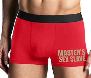 Masters Sex Slave - Mens Red Boxer Brief