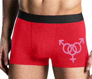 MMF Threesome - Mens Red Boxer Brief