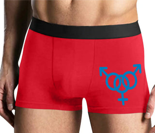 MMF Threesome - Mens Red Boxer Brief