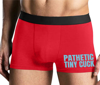 Pathetic Tiny Cuck - Mens Red Boxer Brief