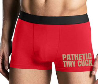 Pathetic Tiny Cuck - Mens Red Boxer Brief