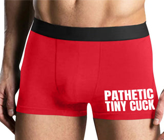 Pathetic Tiny Cuck - Mens Red Boxer Brief