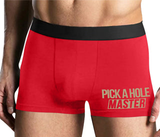Pick A Hole Master - Mens Red Boxer Brief