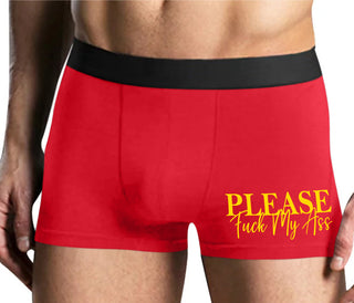 Please Fuck My Ass - Mens Red Boxer Brief