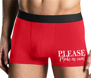 Please Make Me Cum - Mens Red Boxer Brief
