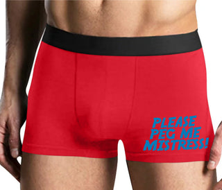 Please Peg Me Mistress - Mens Red Boxer Brief