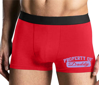 Property Of Daddy - Athletic Look - Mens Red Boxer Brief