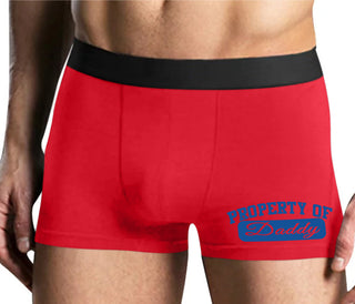 Property Of Daddy - Athletic Look - Mens Red Boxer Brief