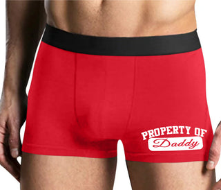 Property Of Daddy - Athletic Look - Mens Red Boxer Brief
