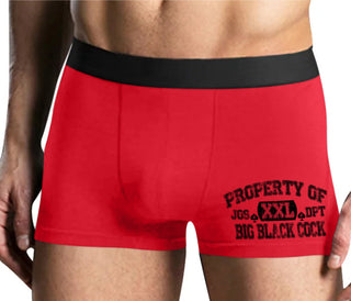 Property Of Big Black Cock - Jack Of Spades - Mens Red Boxer Brief