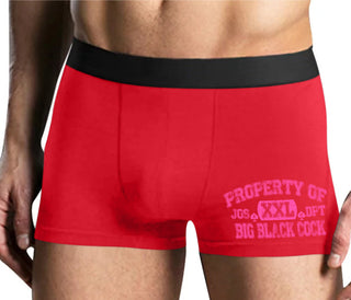 Property Of Big Black Cock - Jack Of Spades - Mens Red Boxer Brief