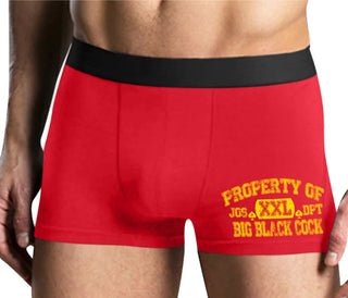 Property Of Big Black Cock - Jack Of Spades - Mens Red Boxer Brief