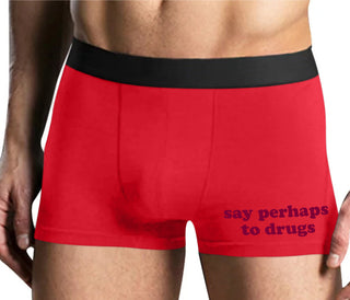 Say Perhaps To Drugs - Mens Red Boxer Brief