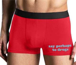 Say Perhaps To Drugs - Mens Red Boxer Brief