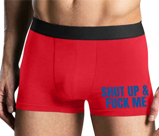 Shut Up and Fuck Me - Mens Red Boxer Brief