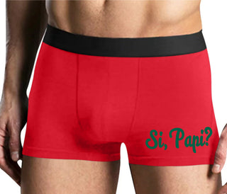Si Pappi - Yes Daddy - Mens Red Boxer Brief